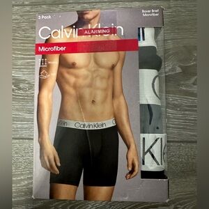 Calvin Klein Men’s Microfiber Boxer Briefs - Size Small (3 Pack)